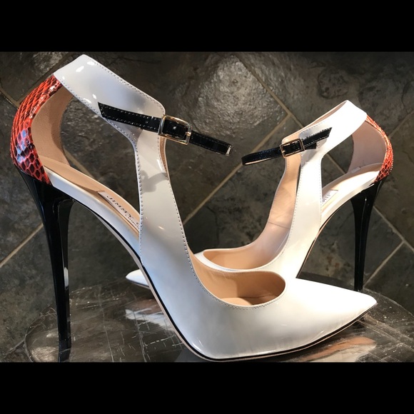 Jimmy Choo White and Red Stiletto Heels main image 3
